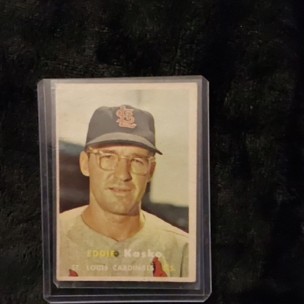 Eddie Kasko Baseball Card with Blue Cap